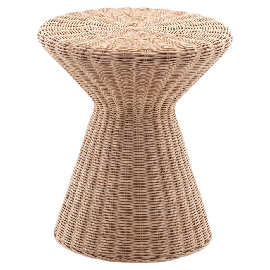 Gervasoni Small Bolla SideTable in Natural Melange Rattan Core by Michael Sodeau