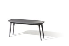 Gervasoni Small Brick Oval Coffee Table in Grey Lacquered Oak by Paola Navone