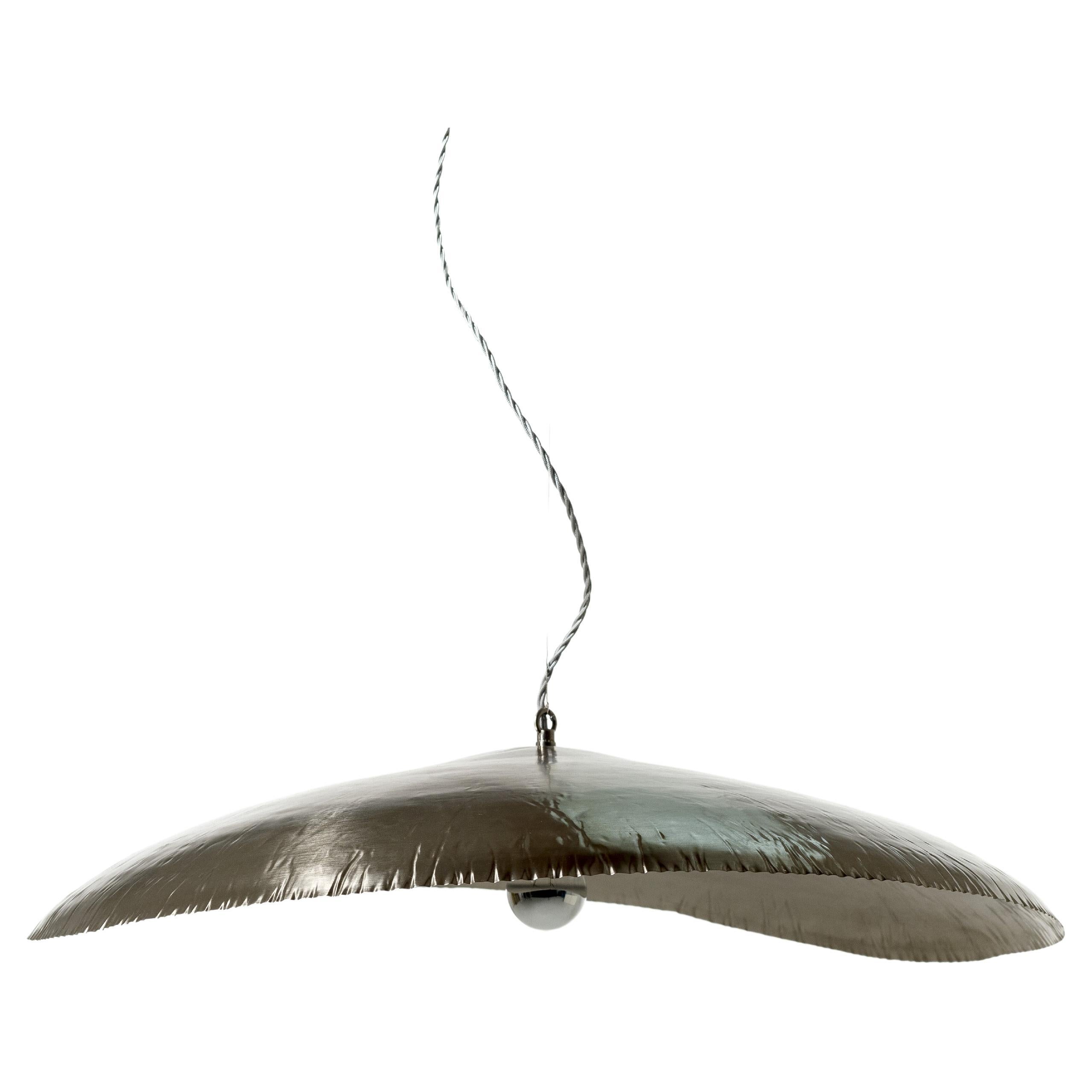 Gervasoni Small Silver Suspension Lamp in Nickel Plated Brass by Paola Navone For Sale