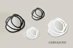 Gervasoni Sweet 98 Mirror with Black Lacquered Decoration by Paola Navone