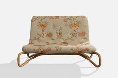 Gervasoni Udine, Settee, Fabric, Bamboo, Rattan, Italy, 1960s