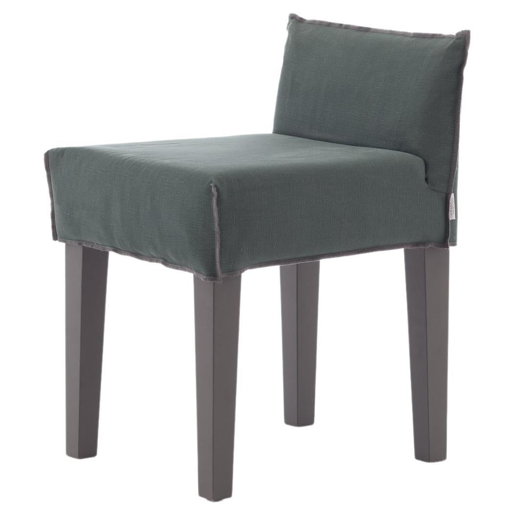 Gervasoni Up Chair in Grey Lacquered Legs & Smeraldo Upholstery by Paola Navone For Sale