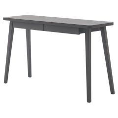 Gervasoni Writing Desk in Black Lacquer with Wooden Feet by Paola Navone