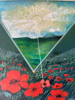 Gery Scalzo Polyhedric Sunbeam Sicilian Poppy Landscape Painting