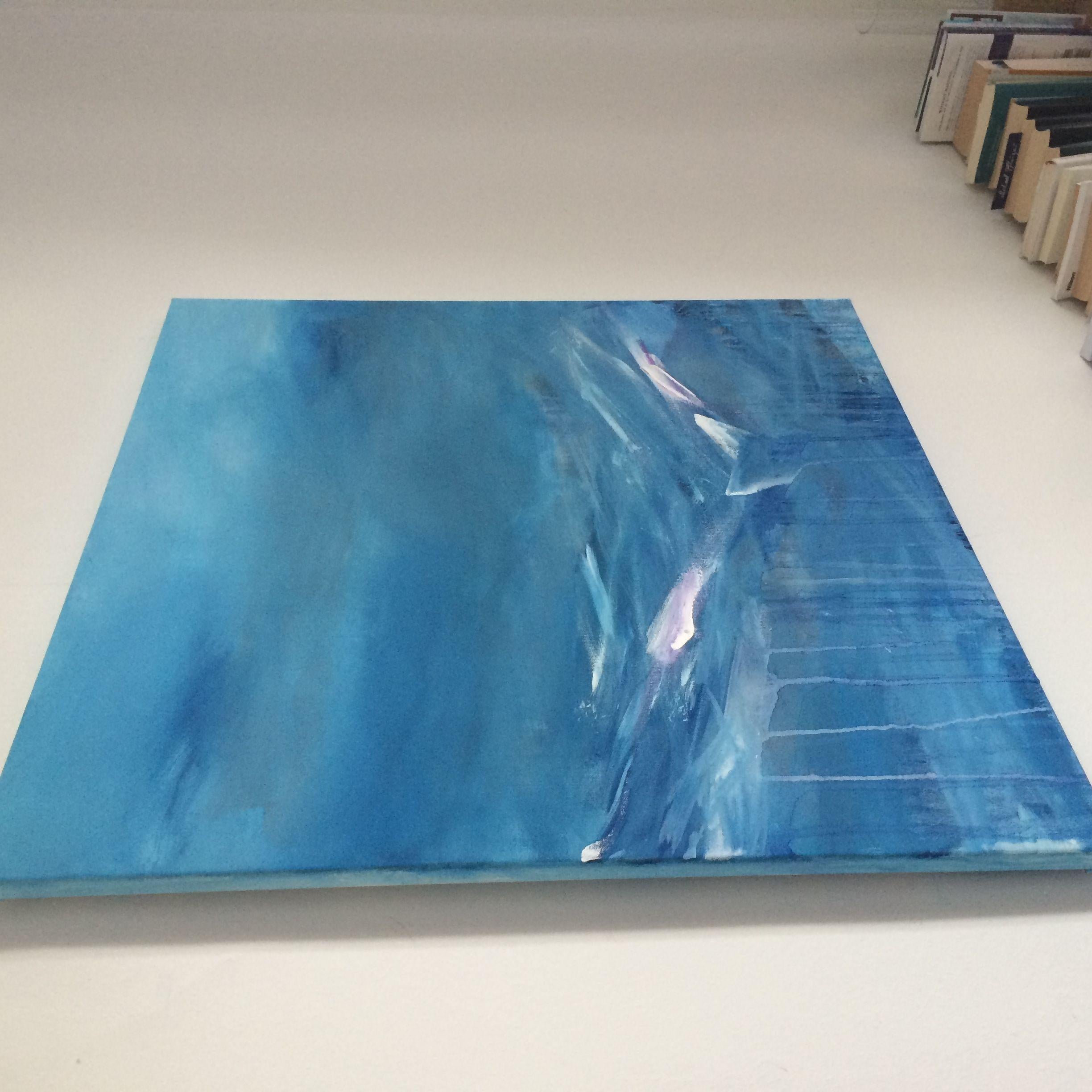 Feeling Blue Again, Painting, Acrylic on Canvas For Sale 2