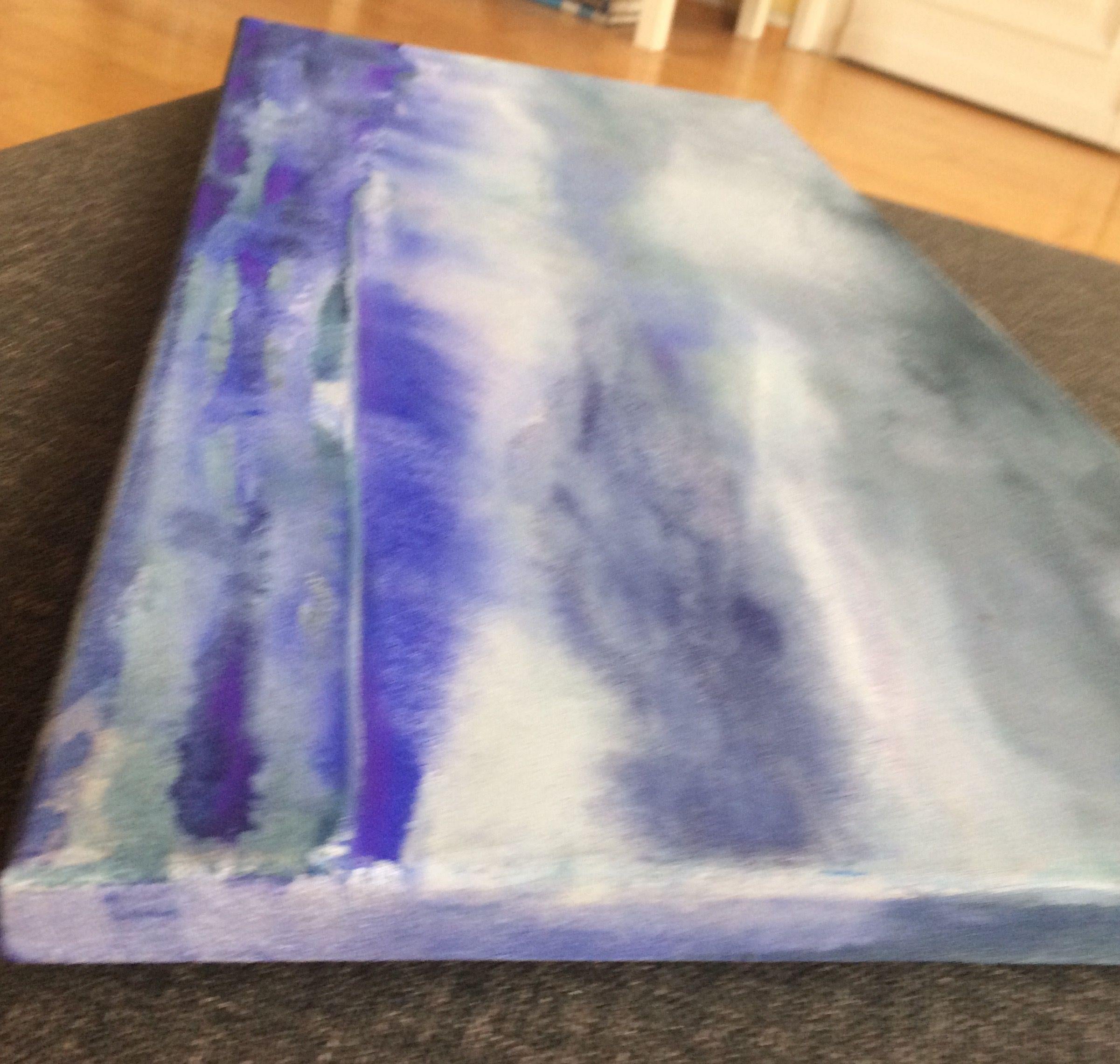 Follow The Blues, Pittura, Guazzo su tela - Painting Astratto di Gesa Reuter