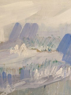 Himmel I, Gemälde, Gouache auf Leinwand