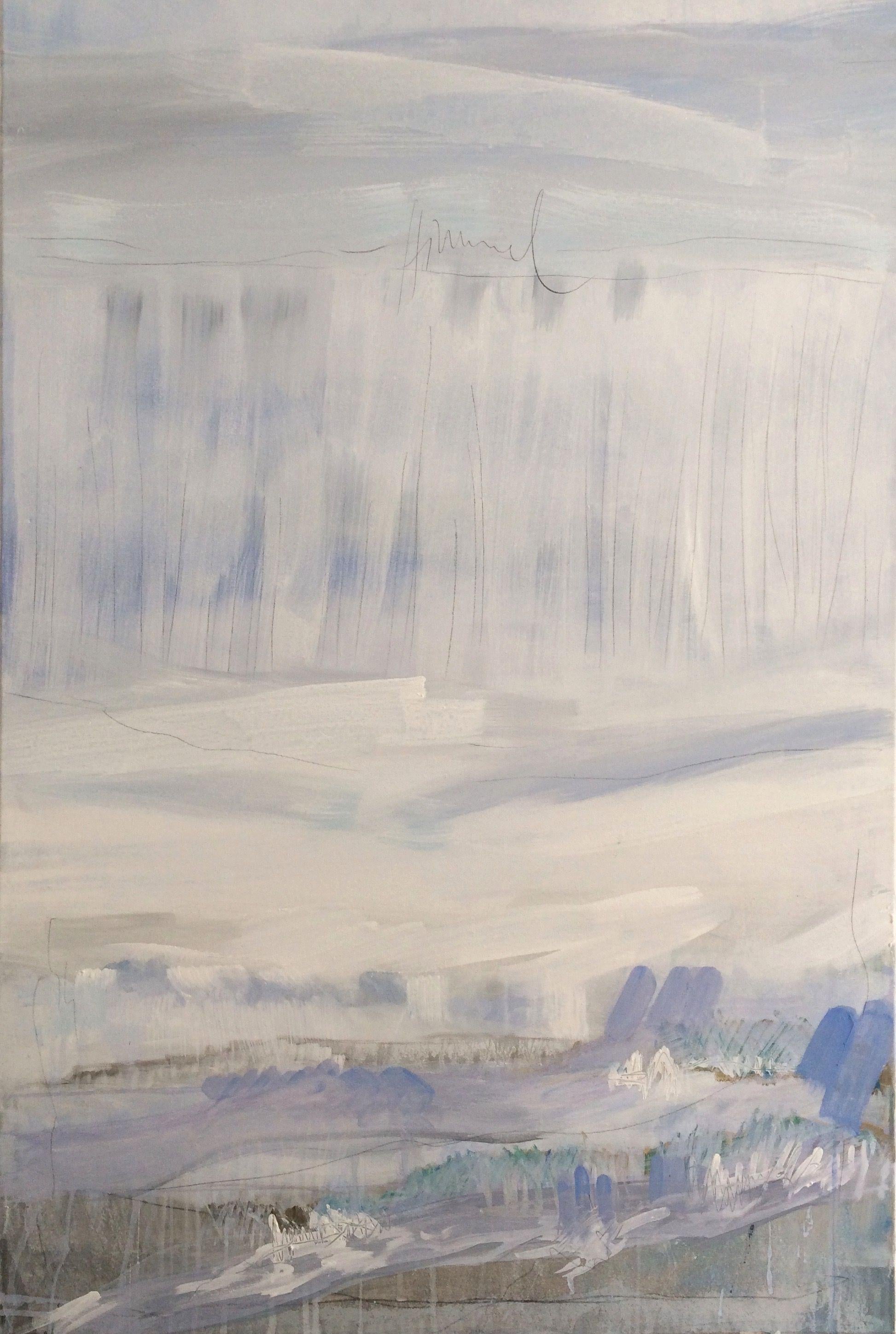 Gesa Reuter Abstract Painting - Himmel I, Painting, Gouache on Canvas