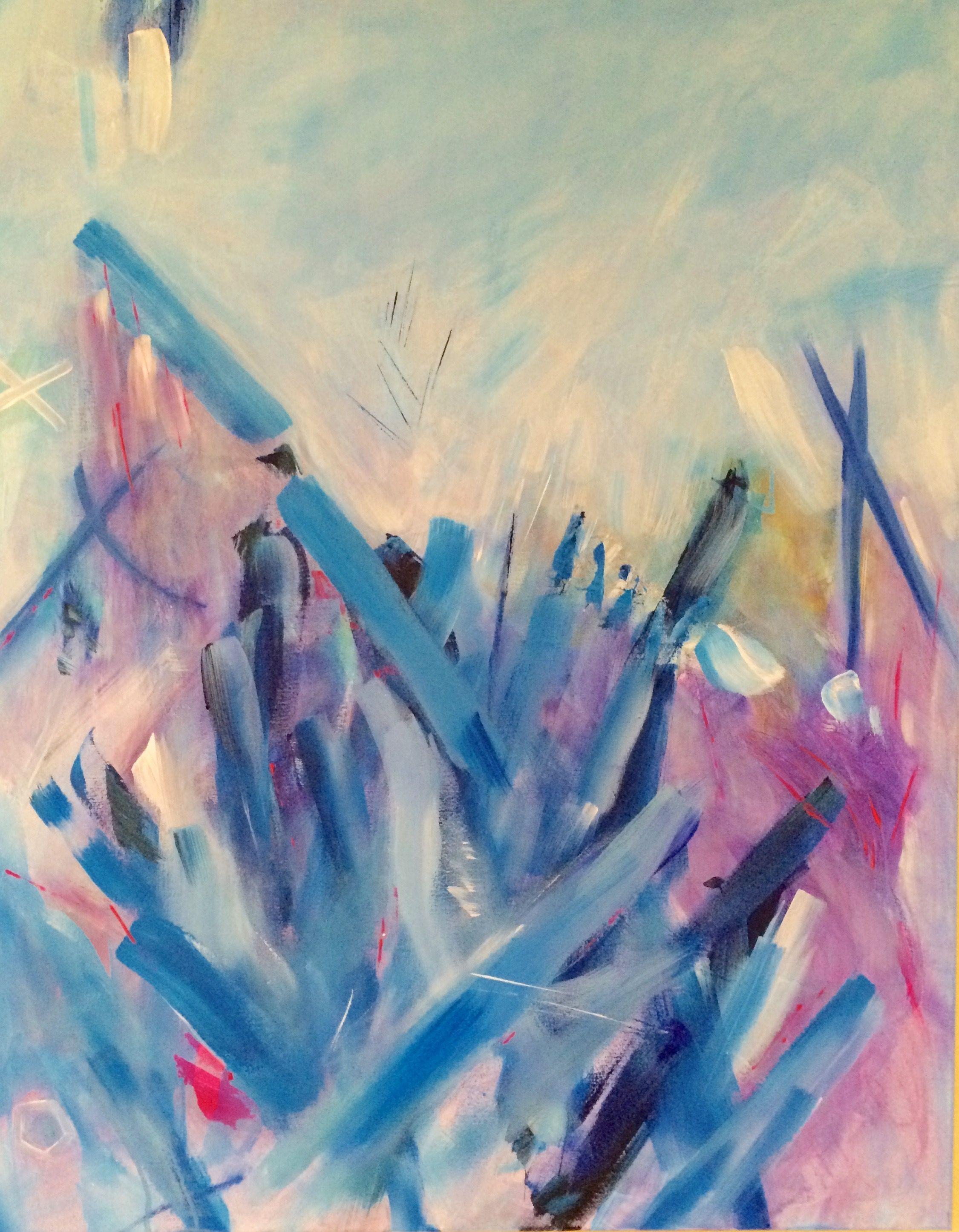 Abstract Painting de Gesa Reuter - Alegría, Pintura, Acrílico sobre lienzo