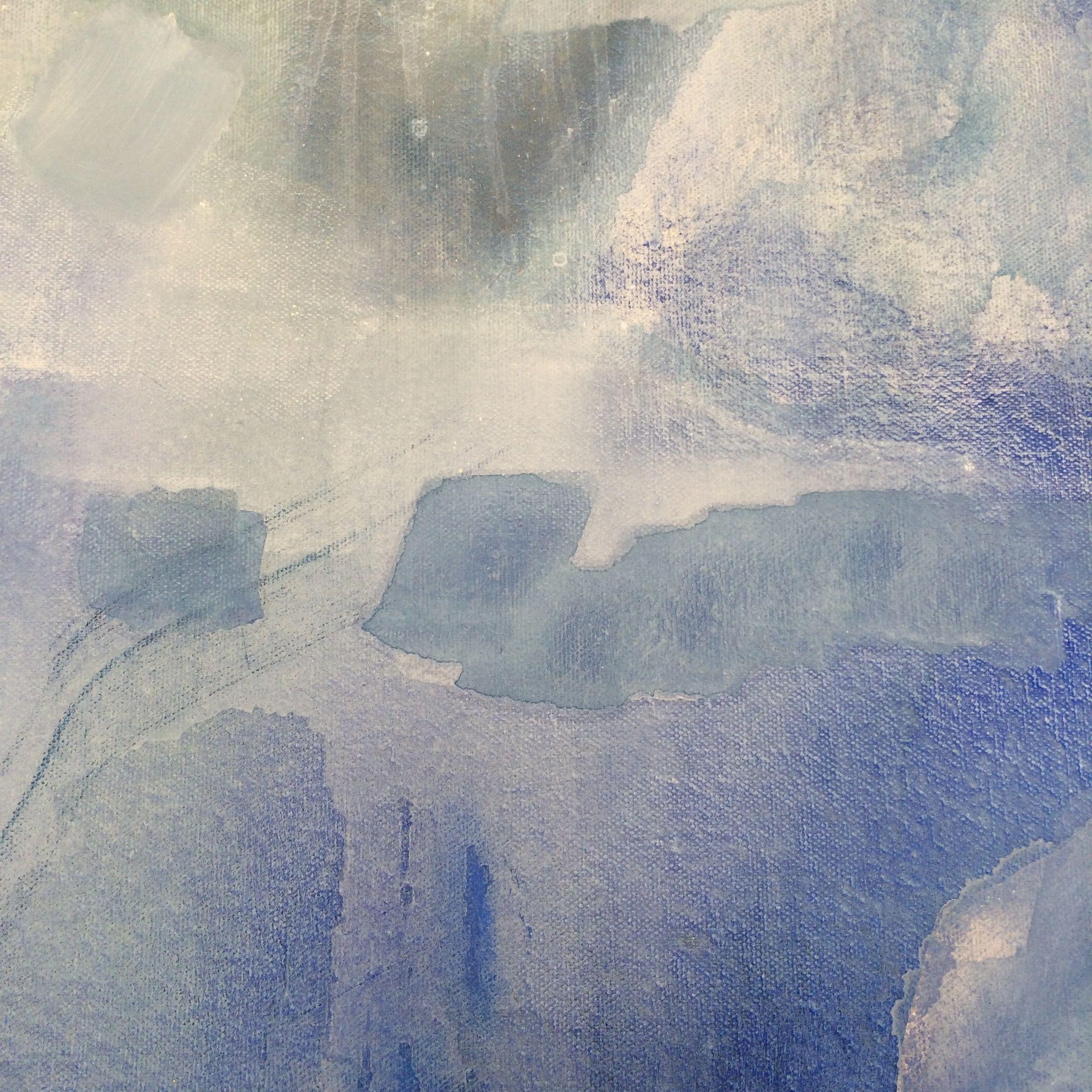 Rocks, Painting, Gouache on Canvas For Sale 1