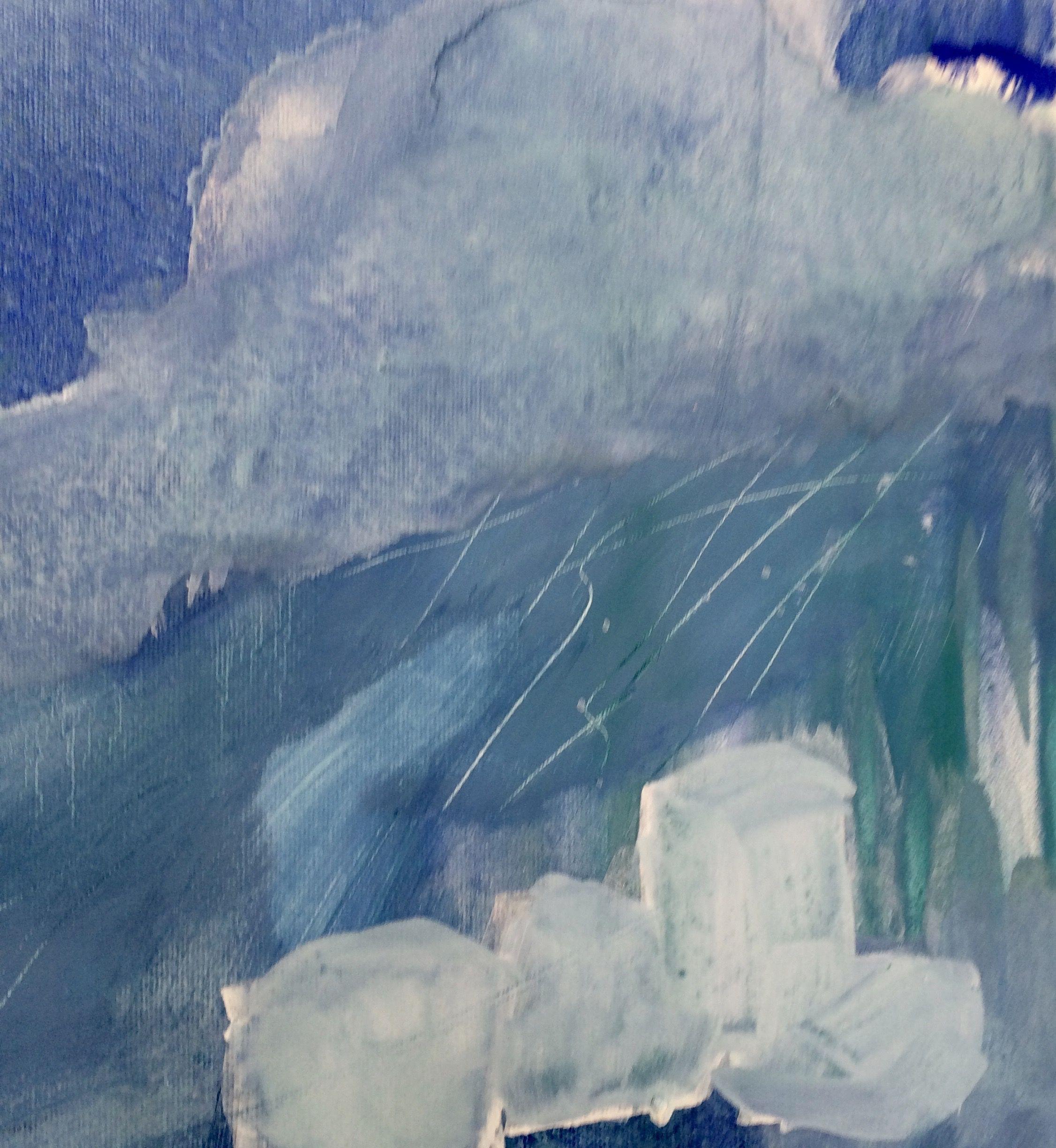 Rocks, Painting, Gouache on Canvas For Sale 4