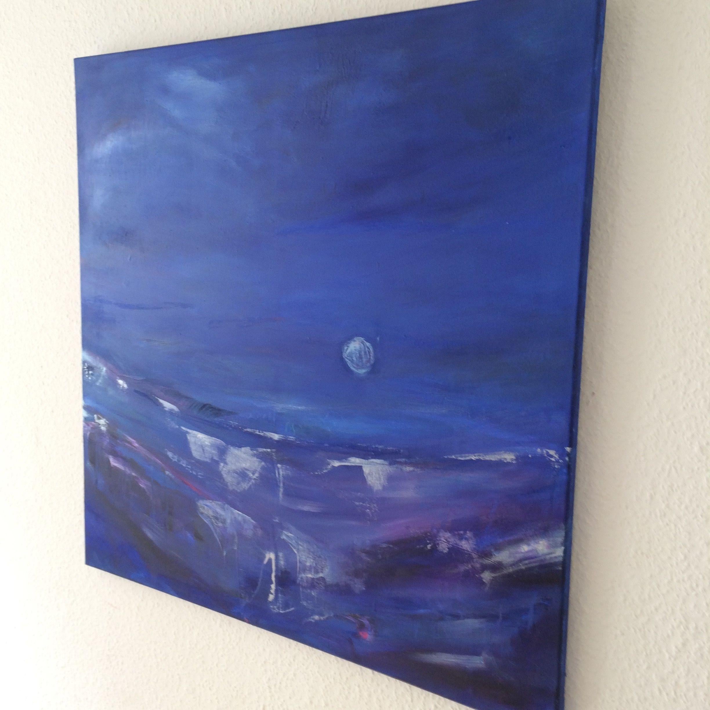 Sueño de plata II, Pintura, Acrílico sobre lienzo - Painting Abstracto de Gesa Reuter