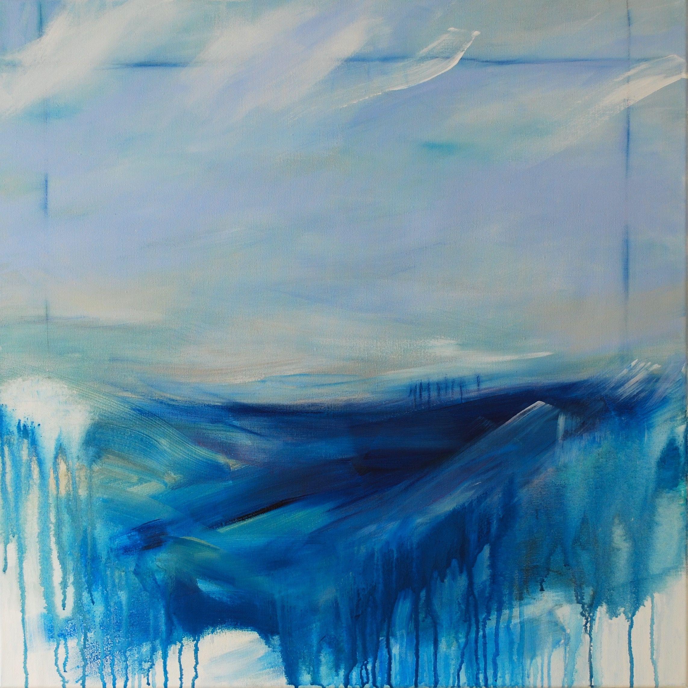 Abstract Painting de Gesa Reuter - Mar de verano, Pintura, Acrílico sobre lienzo