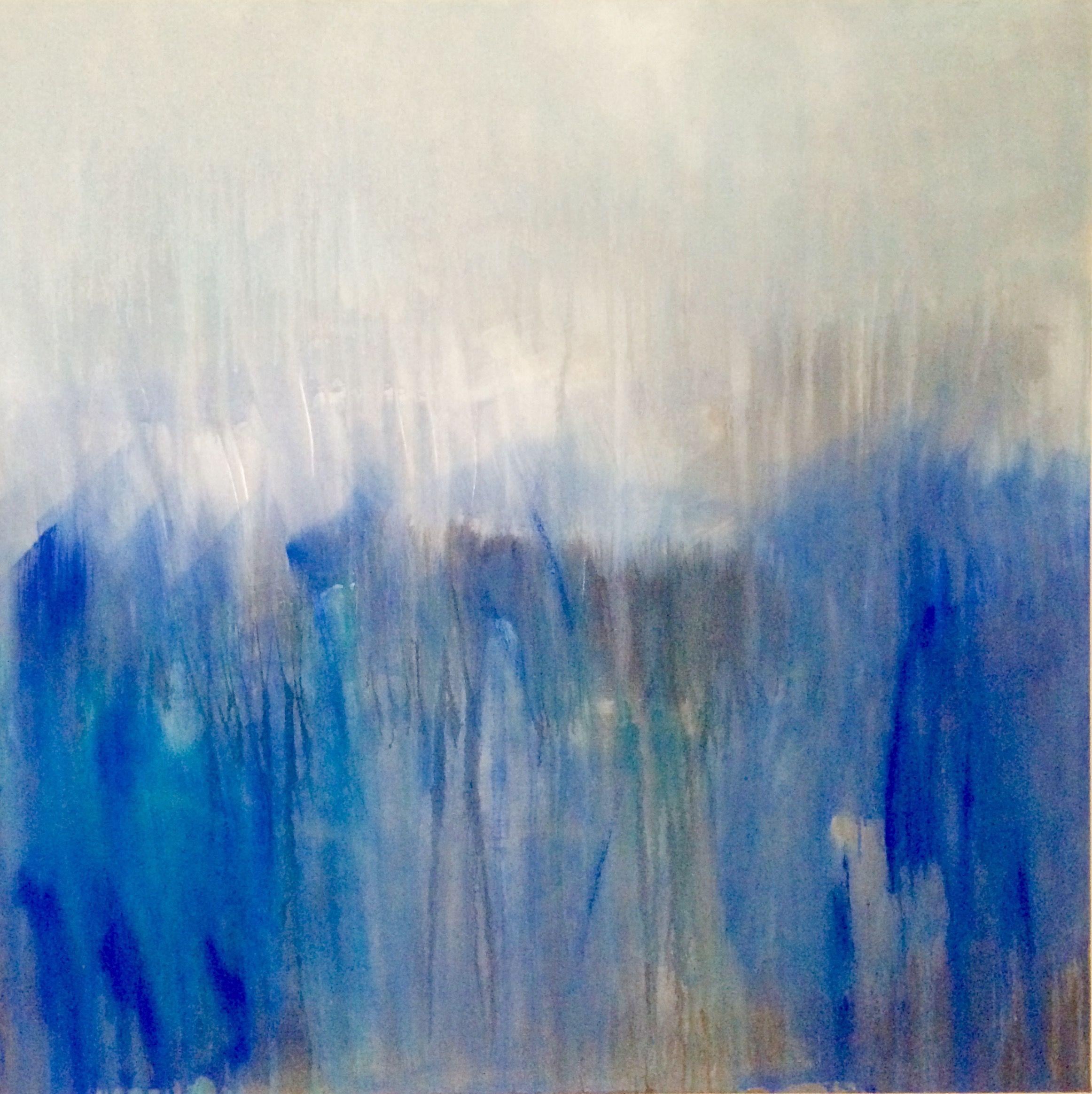 Gesa Reuter Abstract Painting - There are only so many Tears in just one Sky, Painting, Acrylic on Canvas