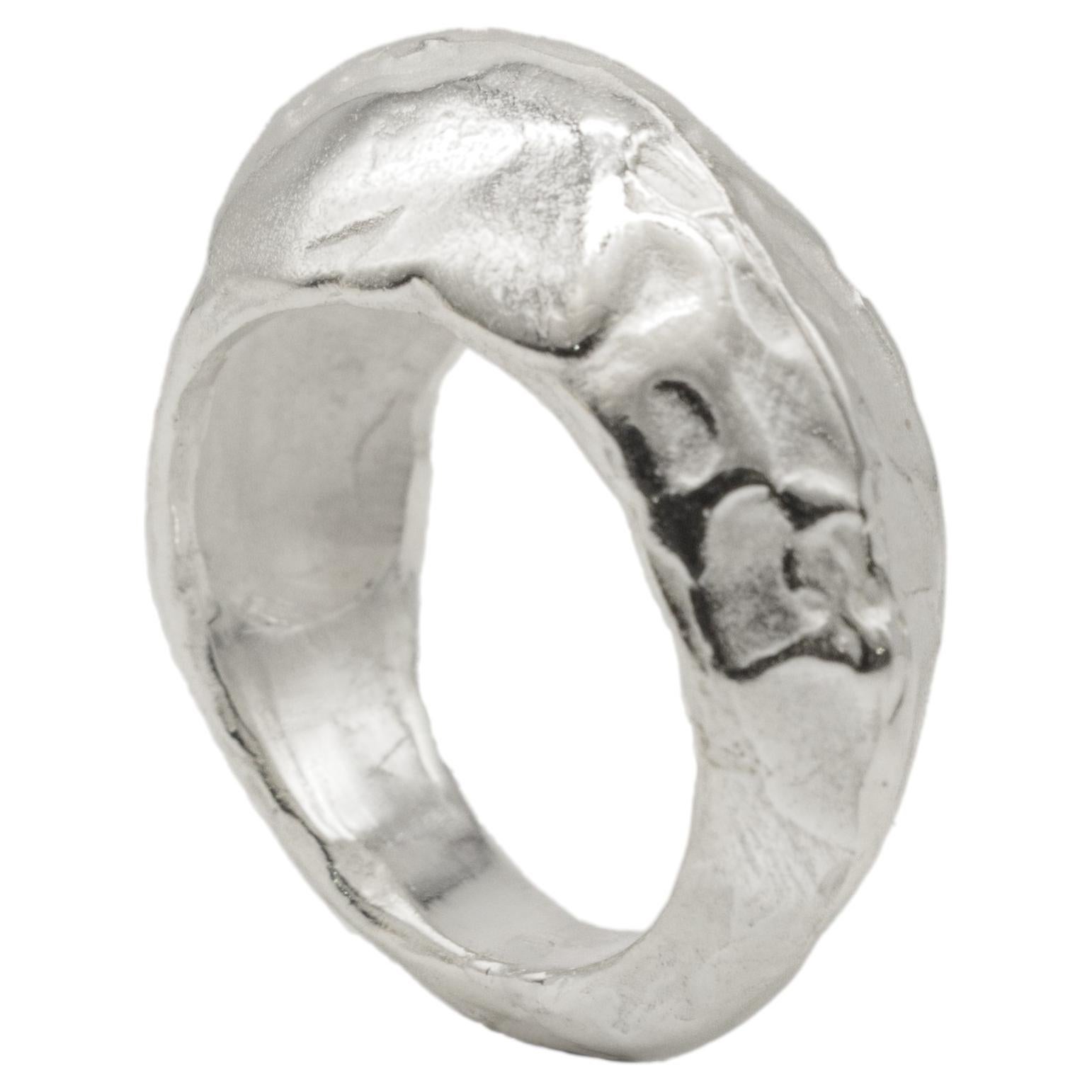 Geschmolzener Ring aus Sterling Silber 925 von Alejandra Campos Taylor