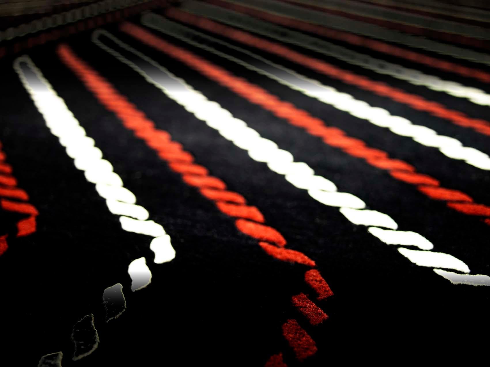 Moderne Tapis Gessato, noué à la main, laine, 100 points, Francesco Lucchese en vente