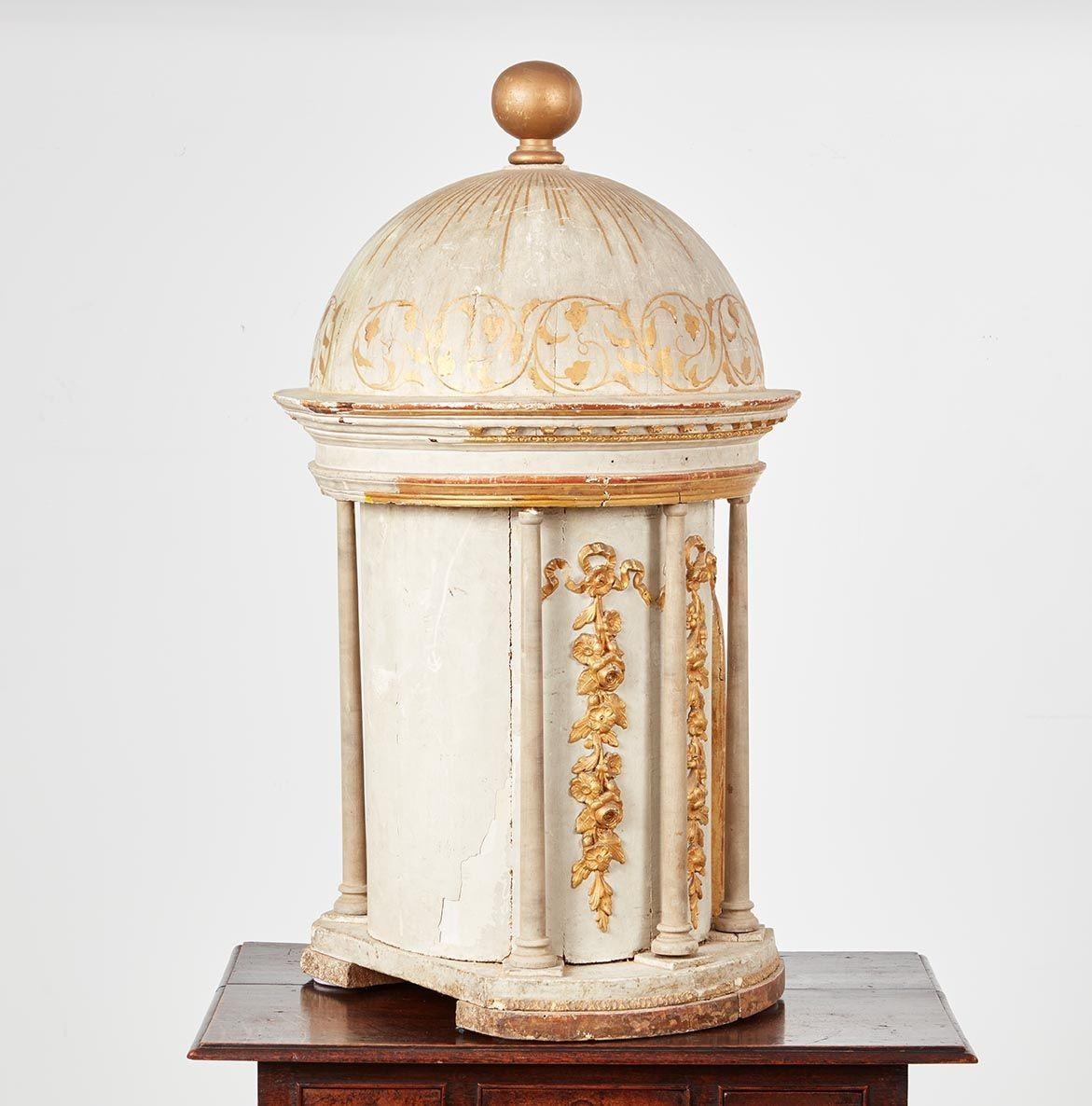 Gesso and Gilt Domed 18th c. Architectural Model For Sale 2