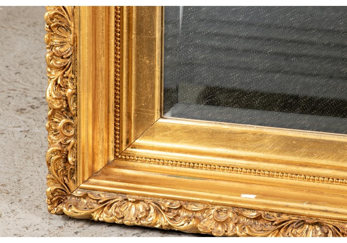 Gesso & Gilt Rococo Style Beveled Wall Mirror For Sale 6