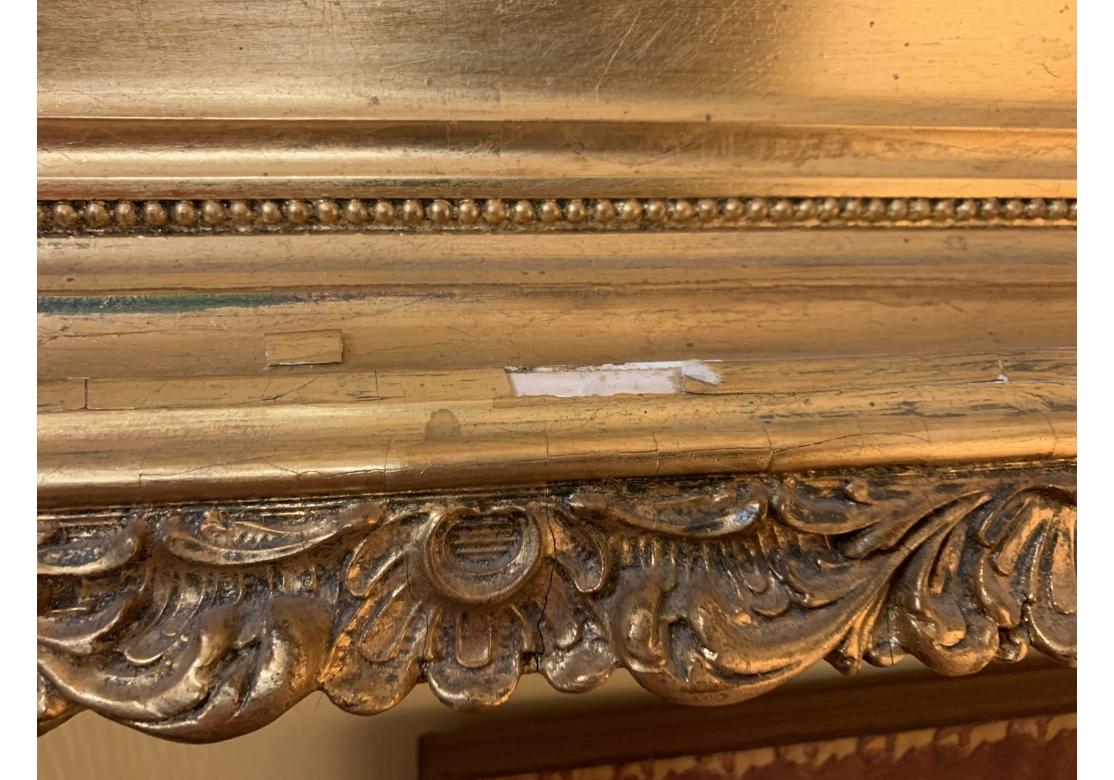 Gesso & Gilt Rococo Style Beveled Wall Mirror For Sale 7