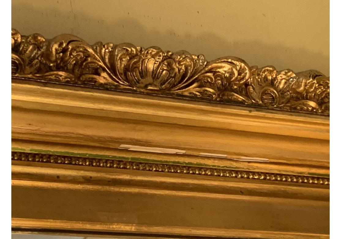 Gesso & Gilt Rococo Style Beveled Wall Mirror For Sale 8