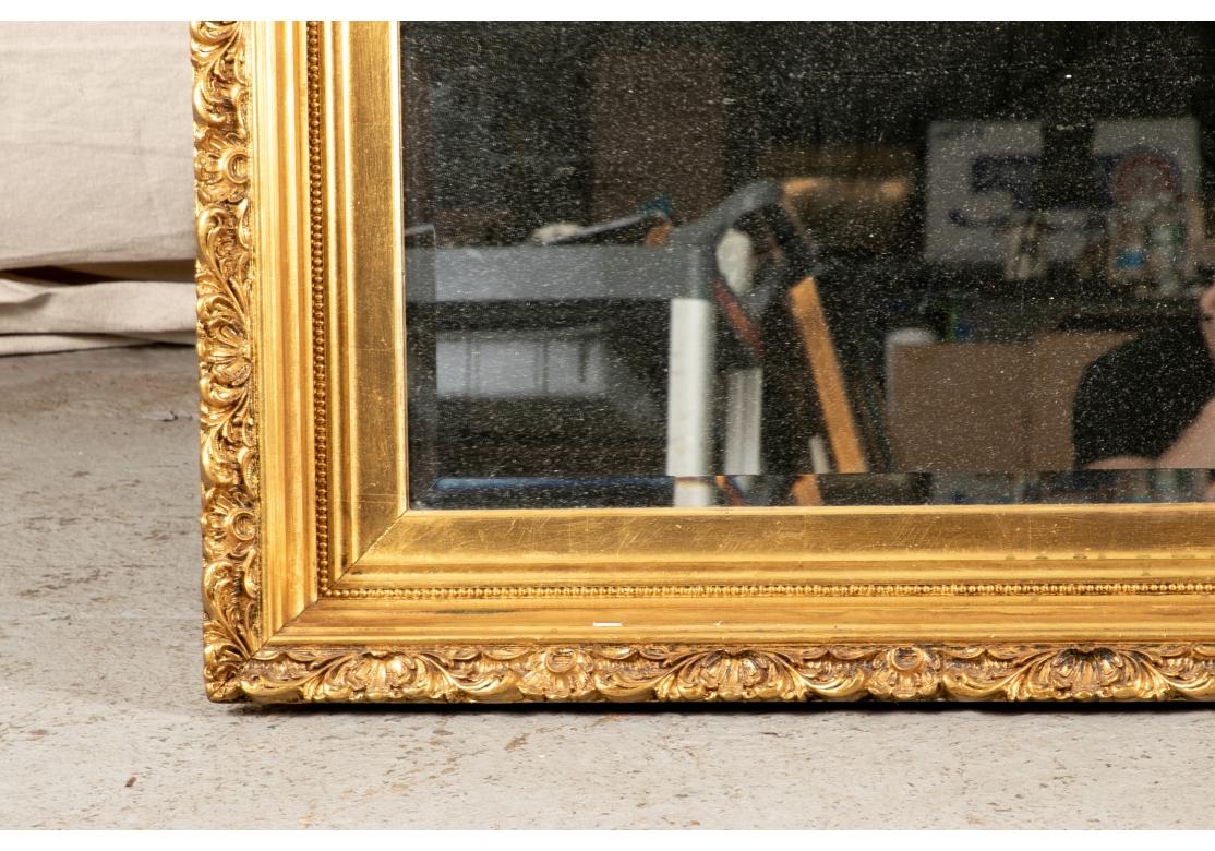 20th Century Gesso & Gilt Rococo Style Beveled Wall Mirror For Sale