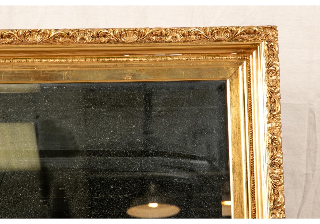 Gesso & Gilt Rococo Style Beveled Wall Mirror For Sale 1