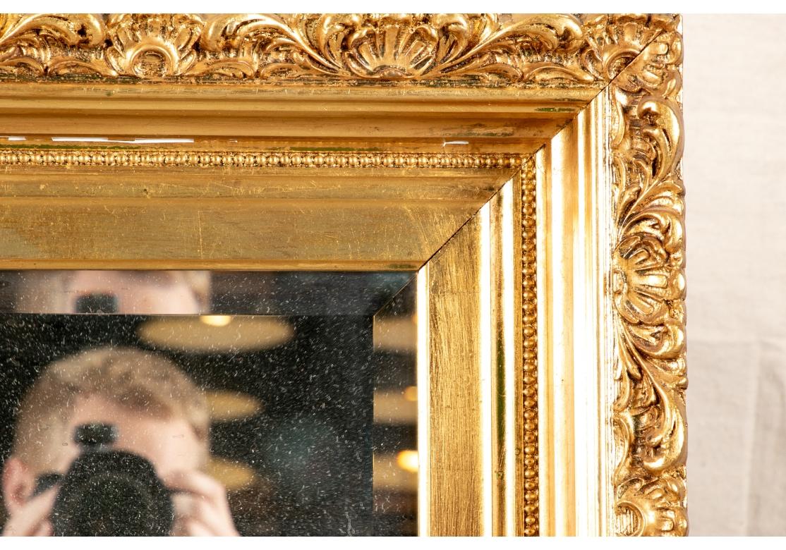 Gesso & Gilt Rococo Style Beveled Wall Mirror For Sale 5