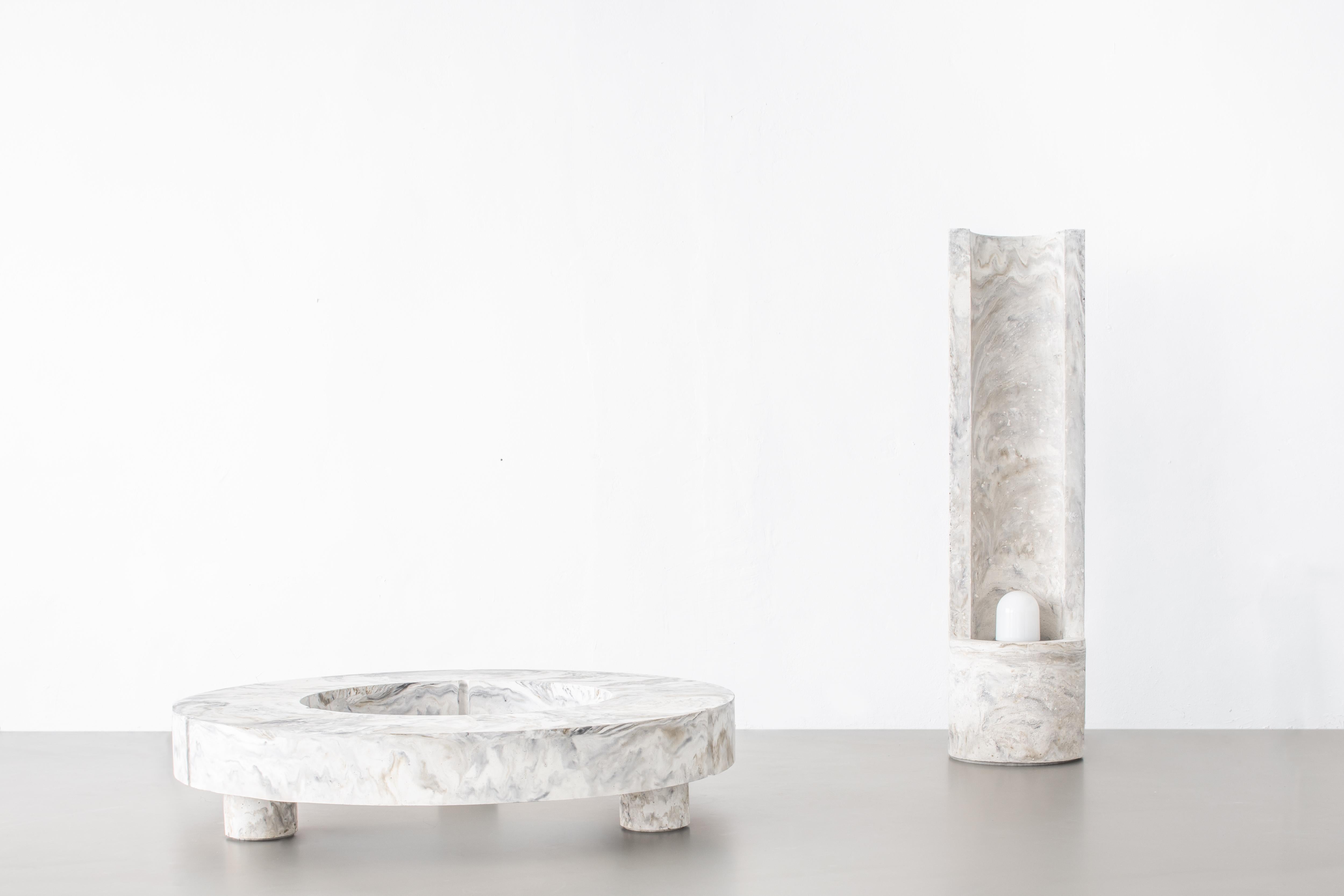 Concrete Gestalt Coffee Table, Signed by Frederik Bogaerts and Jochen Sablon