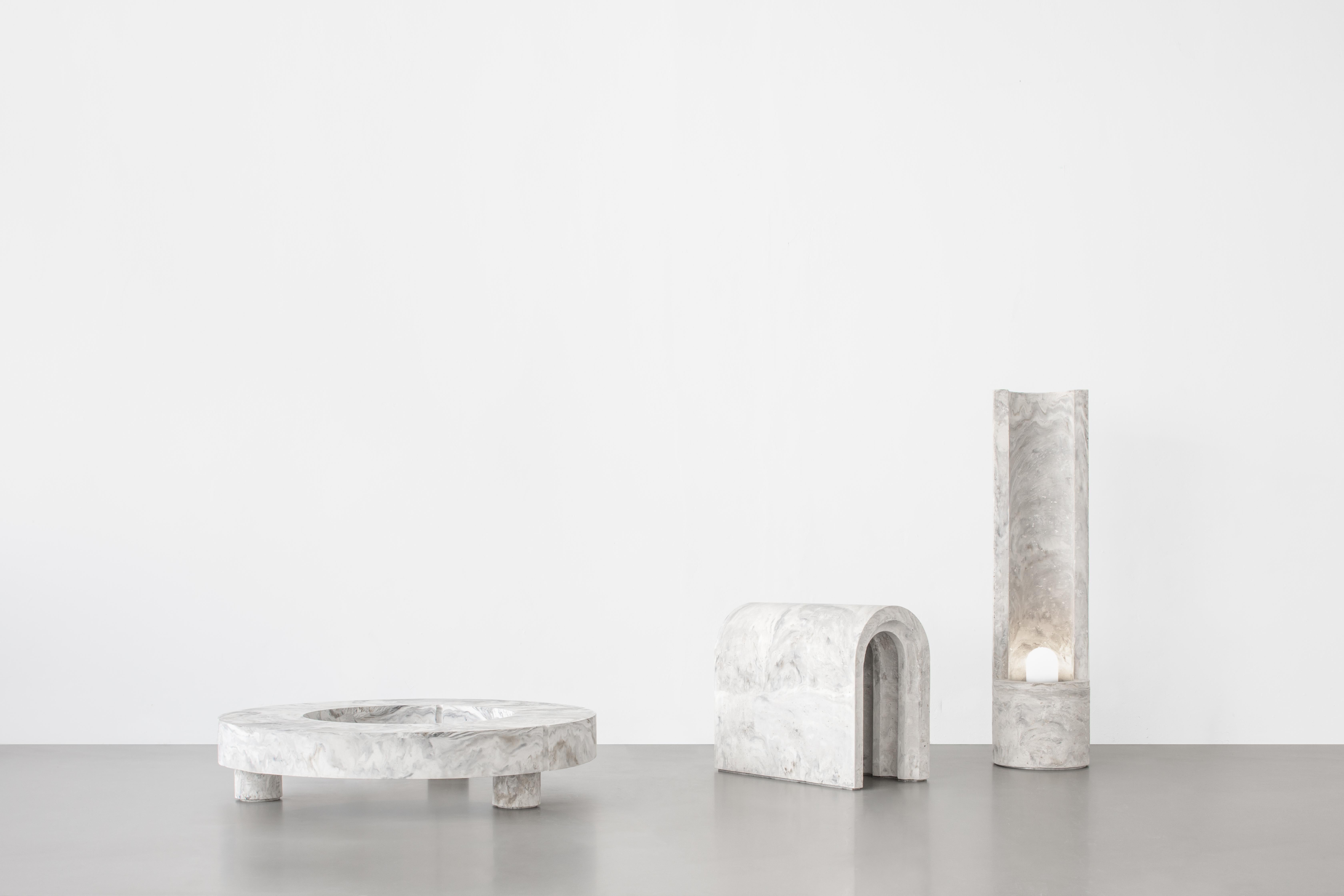 Concrete Gestalt Low Table, Signed by Frederik Bogaerts and Jochen Sablon