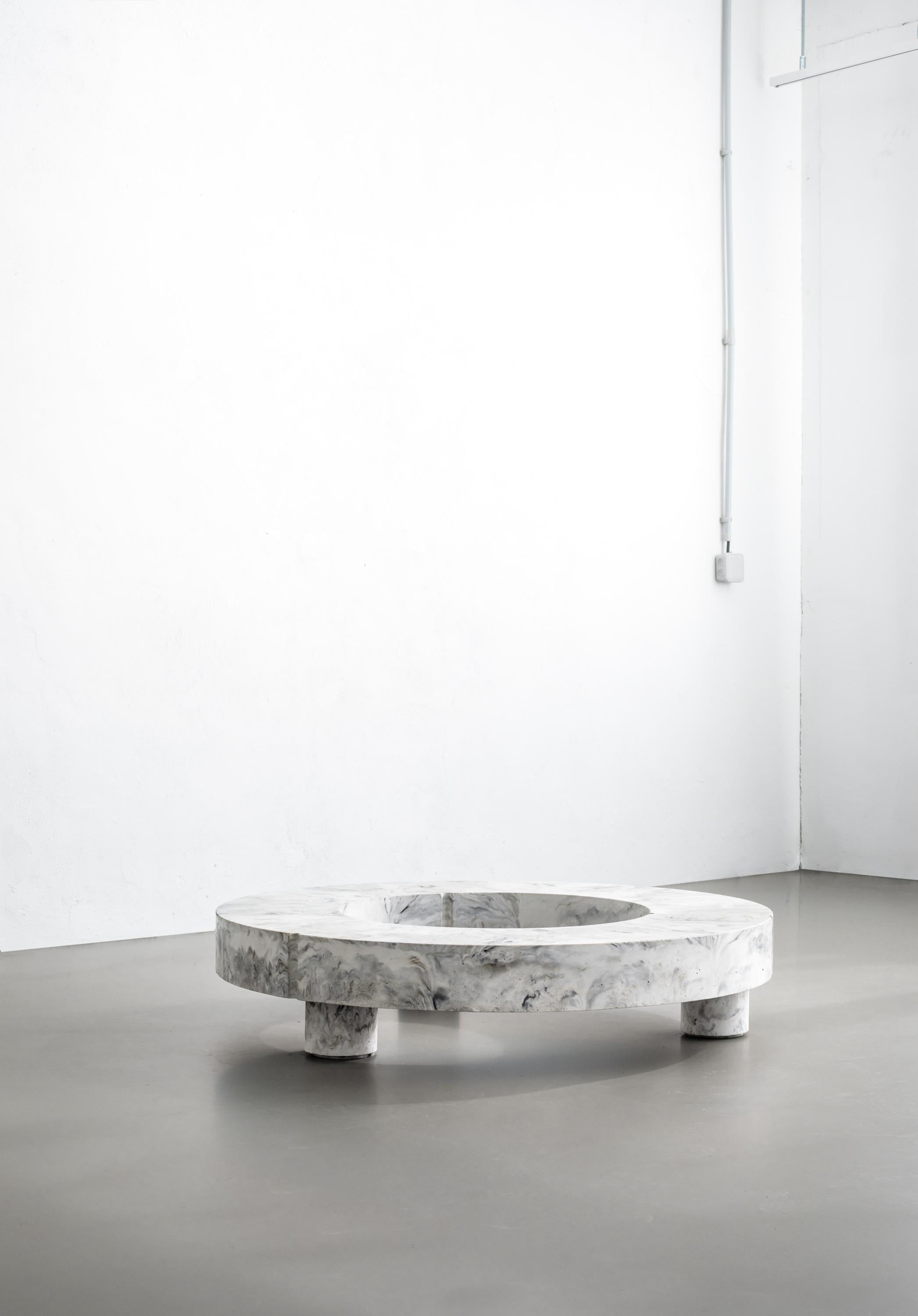 Concrete Gestalt Low Table, Signed by Frederik Bogaerts and Jochen Sablon