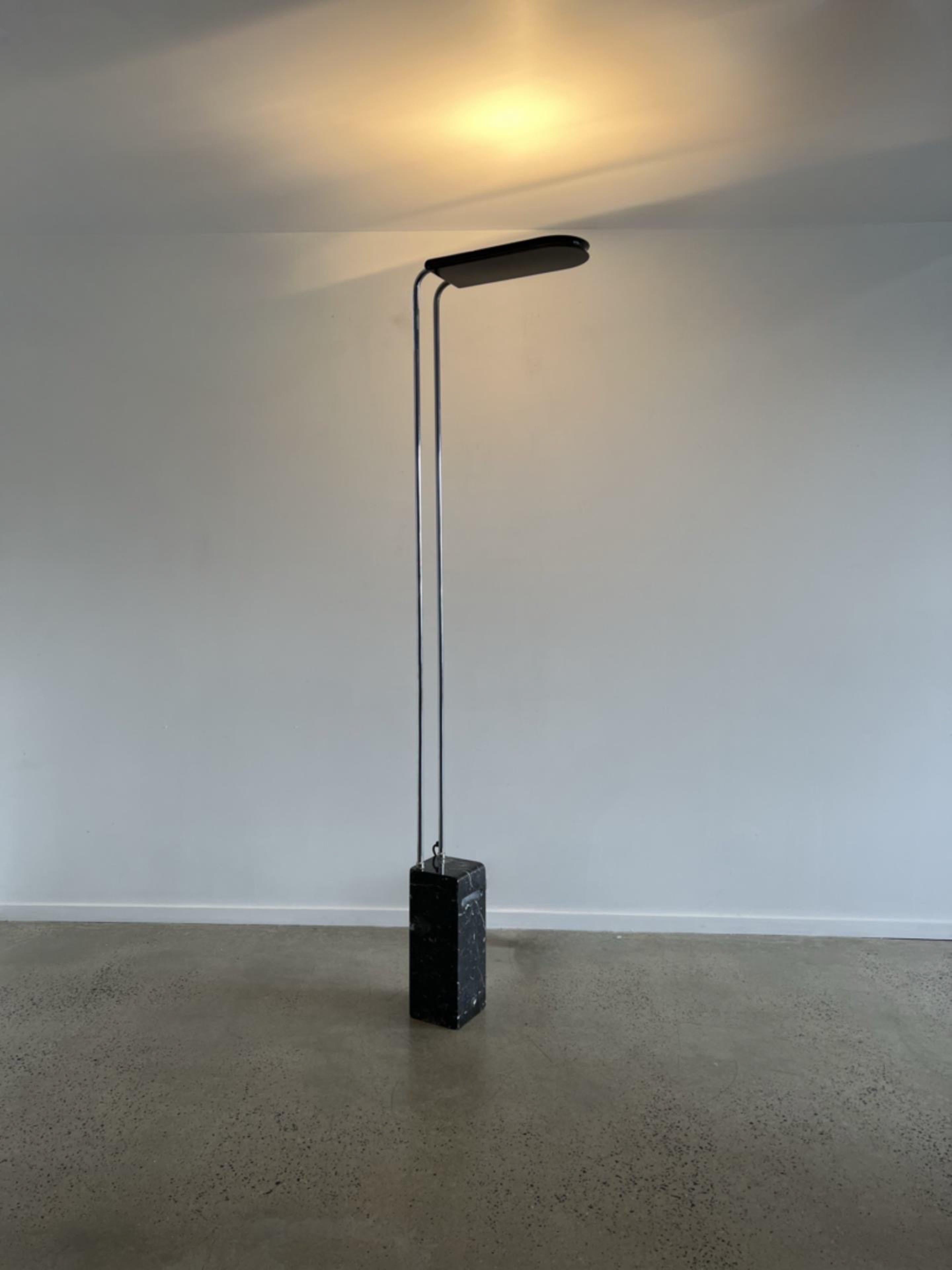 Chrome Gesto Floor Lamp by Bruno Gecchelin for Skipper 1970s For Sale