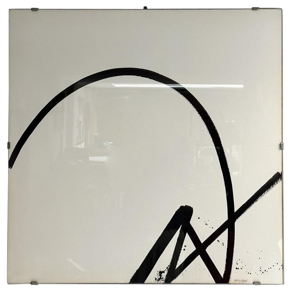« GESTO », quadro vintage Italiano del 1977, Bianco e nero
