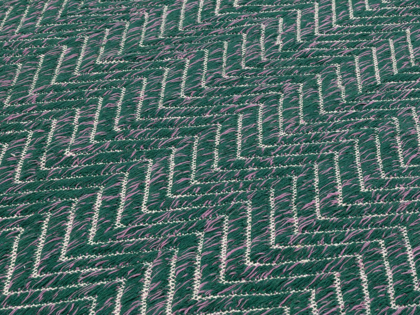 Modern cc-tapis Cultivate Chevron Rug in Himalayan Wool by Yuri Himuro - IN STOCK For Sale