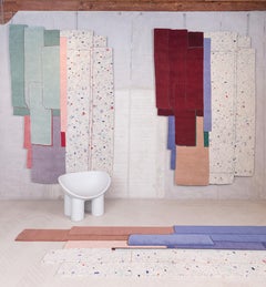 Gesture cc-tapis Patcha Runner Handmade Rug in Grey by Patricia Urquiola