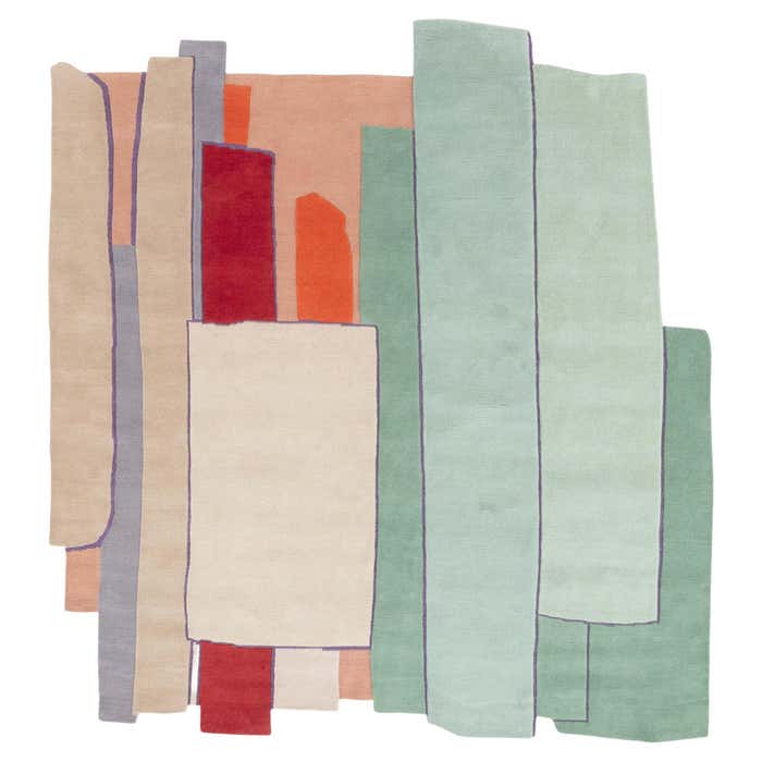 Gesture cc-tapis Patcha Square Handmade Rug in Full Mint by Patricia ...