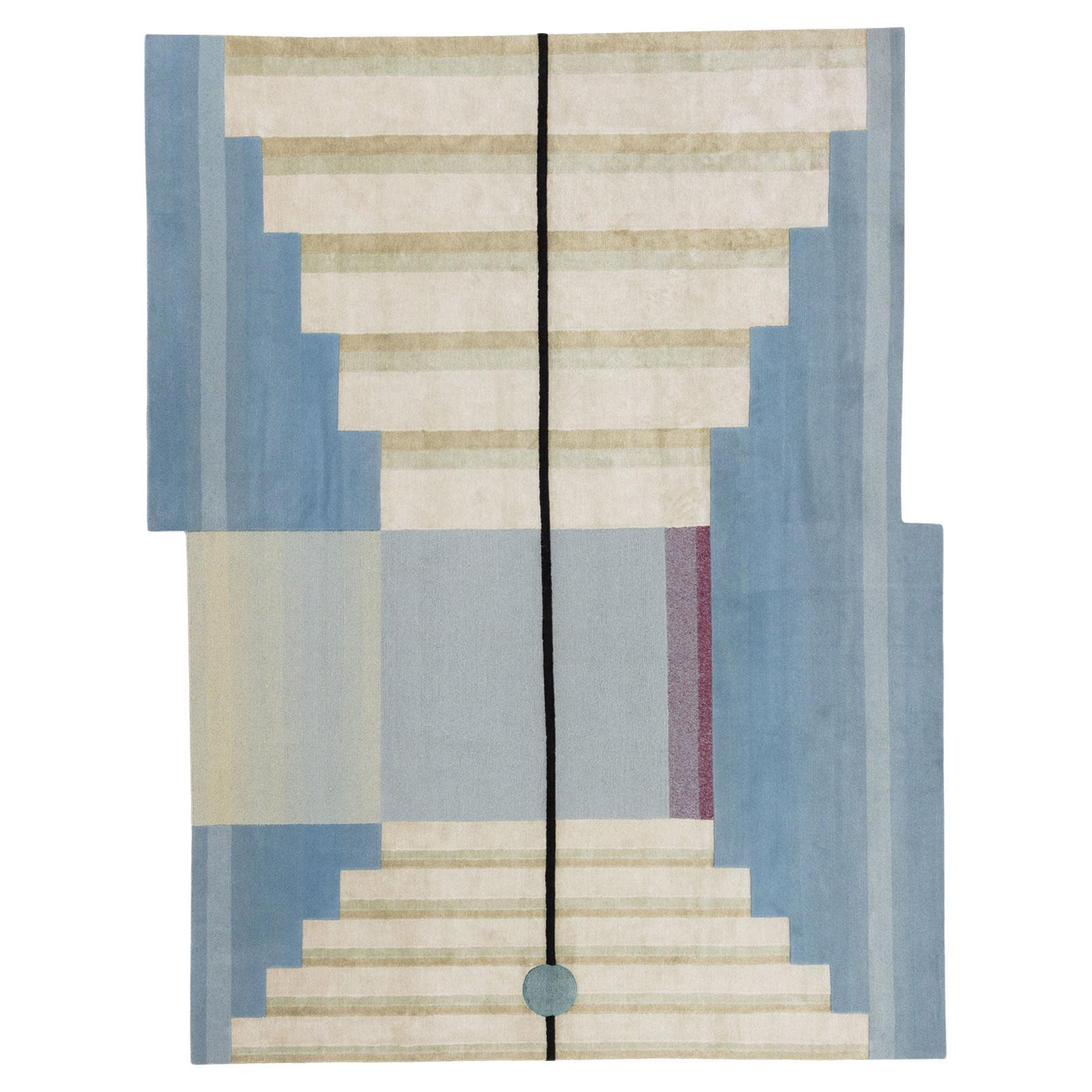 Gesture cc-tapis Stage Mindscape  Handmade Rug in Wool and Silk by Mae Engelgeer For Sale