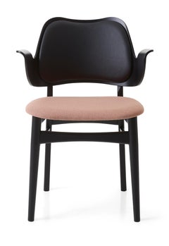 Gesture Chair Black Beech Fresh Peach Black Leather by Warm Nordic