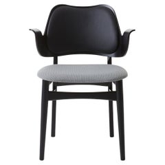 Gesture Chair Black Beech Minty Grey Black Leather by Warm Nordic
