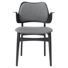 Gesture-Stuhl aus Segeltuch mit schwarzer Buche und grauer Melange von Warm Nordic