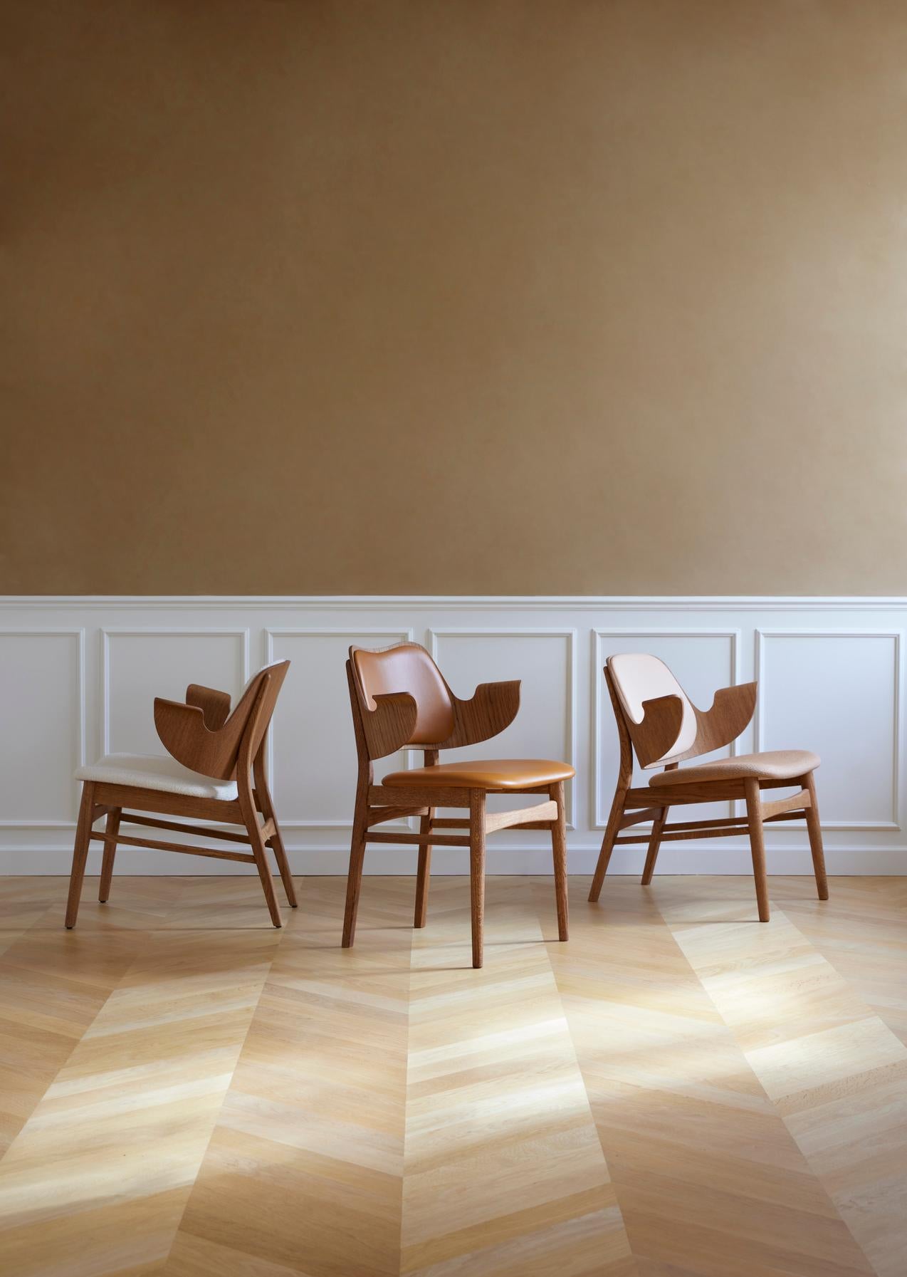 Gesture-Stuhl aus Teakholz, geöltes Eichenholz, schwarzes Leder von Warm Nordic im Angebot 11