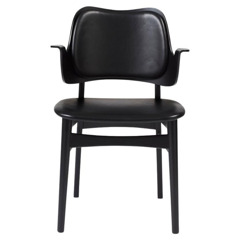 Gesture Chair Teak Oiled Oak Black Leather by Warm Nordic