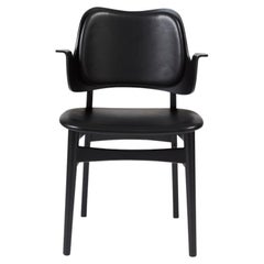 Gesture Chair Teak Oiled Oak Black Leather by Warm Nordic