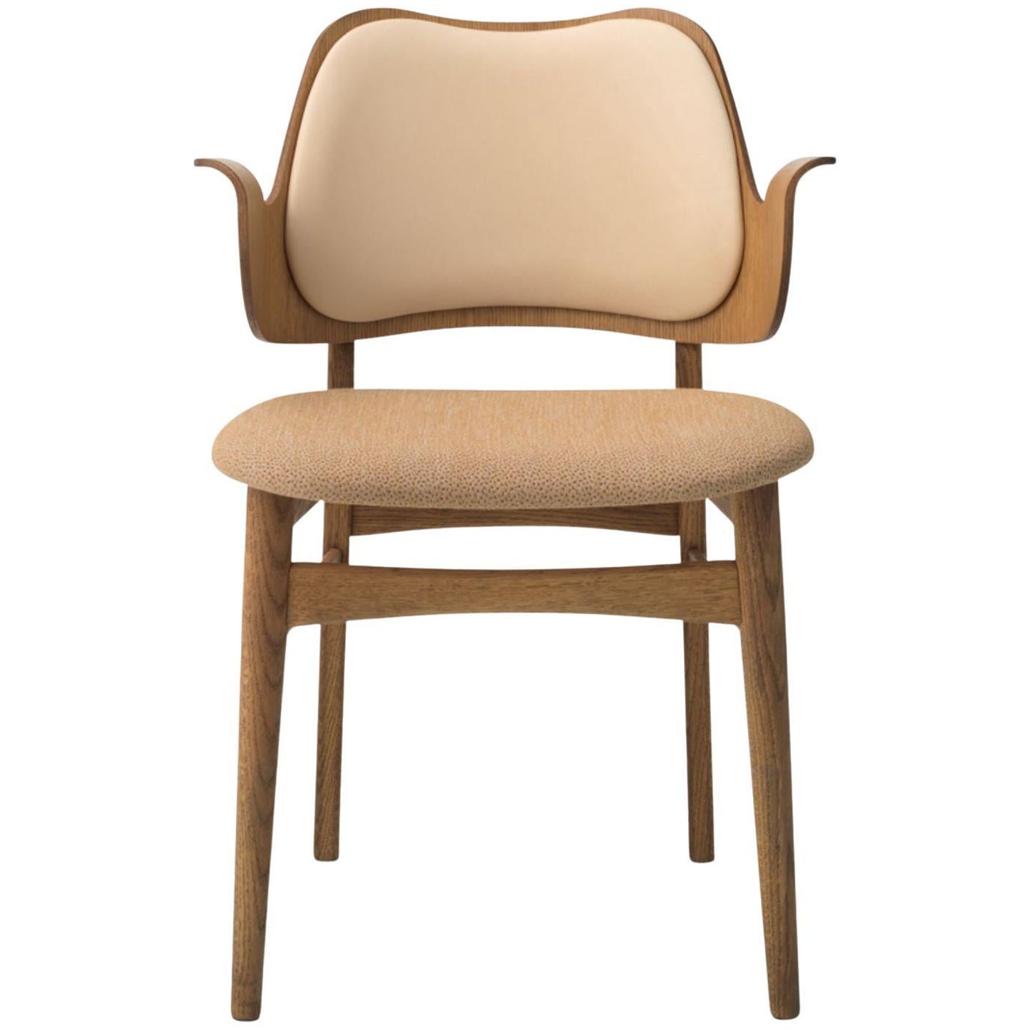 Gesture-Stuhl aus Teakholz, geölte Eiche, Naturleder, Latte von Warm Nordic