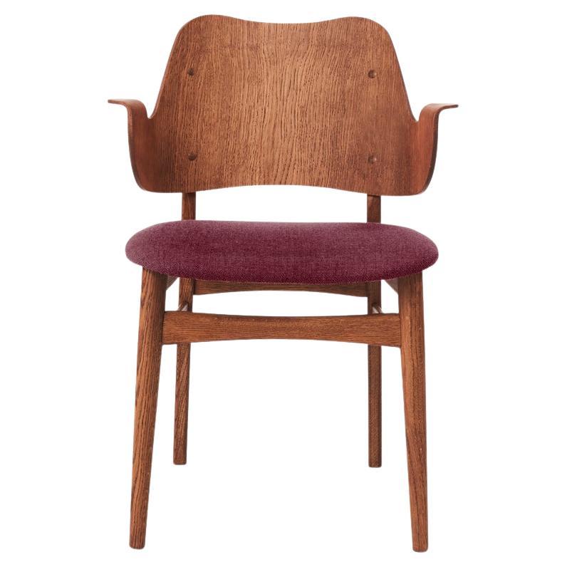 Gesture-Stuhl aus Teakholz, geölte Eiche, Bordeaux, von Warm Nordic