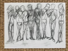 'Gesture Study 2' Charcoal on Paper by Tania Cruz, 2018
