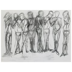 'Gesture Study 2' Charcoal on Paper by Tania Cruz, 2018