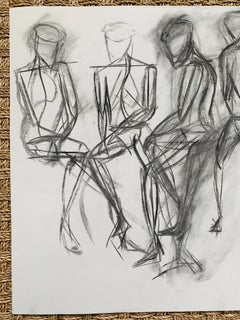 'Gesture Study 3' Charcoal on Paper by Tania Cruz, 2018