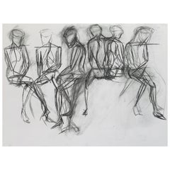 'Gesture Study 3' Charcoal on Paper by Tania Cruz, 2018