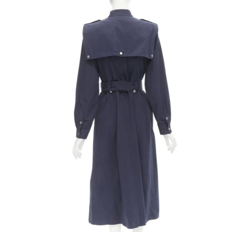 Women's GESTUZ FlaviaGZ Sky Captain navy blue silver stud button belted dress FR36 S For Sale