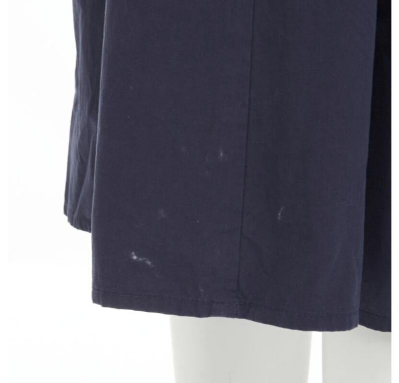 GESTUZ FlaviaGZ Sky Captain navy blue silver stud button belted dress FR36 S For Sale 3